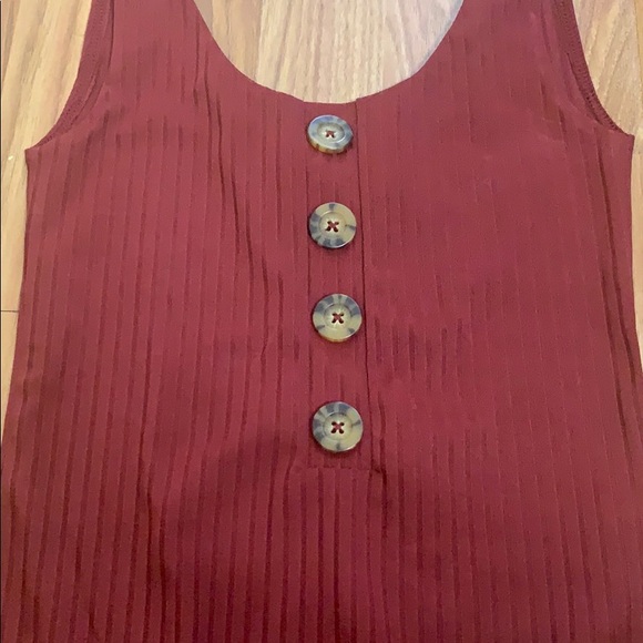 A red button down body suit that is never worn :) - Picture 3 of 4